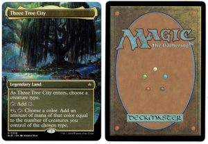 Three Tree City (Borderless)(338) from Bloomburrow Magic the Gathering Proxy