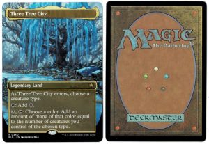 Three Tree City (Borderless)(340) from Bloomburrow Magic the Gathering Proxy