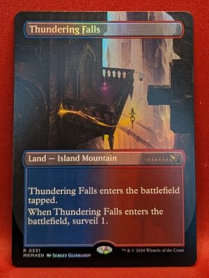 FOIL Thundering Falls (Borderless) from Murders at Karlov Manor Magic the Gathering Proxy