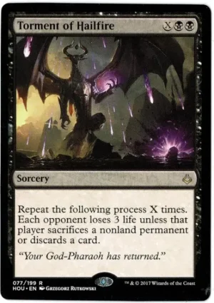 Torment of Hailfire from Hour of Devastation Magic the Gathering Proxy