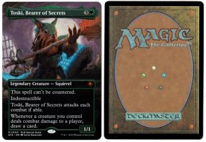 Toski, Bearer of Secrets (Borderless) from Special Guests Magic the Gathering Proxy