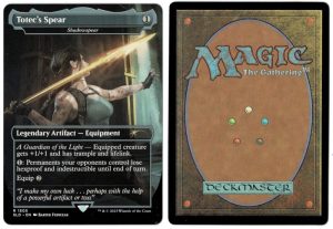 Totec's Spear (Shadowspear) from Secret Lair Drop Series Magic the Gathering Proxy