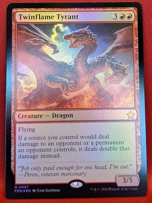 FOIL Twinflame Tyrant from Foundations Magic the Gathering Proxy