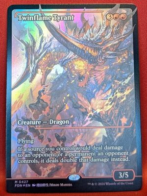 FOIL Twinflame Tyrant (Showcase) from Foundations Magic the Gathering Proxy