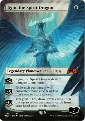 Ugin, the Spirit Dragon (Borderless) M279 from Core Set 2021 Magic the Gathering Proxy