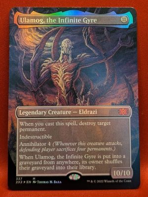FOIL Ulamog, the Infinite Gyre (Borderless) from Double Masters 2022 Magic the Gathering Proxy