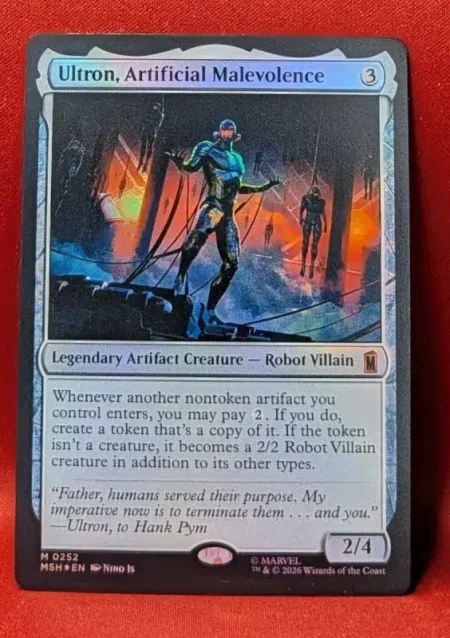 FOIL Ultron, Artificial Malevolence from Marvel Super Heroes Magic the Gathering Proxy