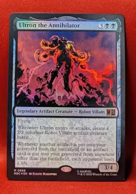 FOIL Ultron the Annihilator from Marvel Super Heroes Commander Magic the Gathering Proxy