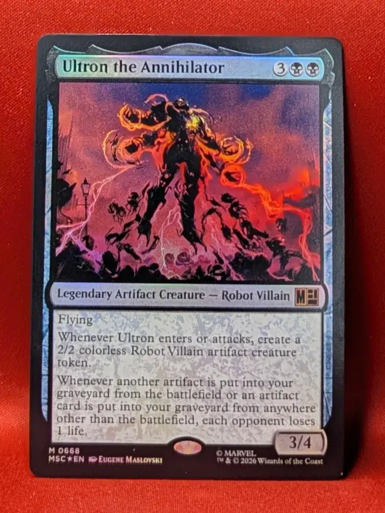 FOIL Ultron the Annihilator from Marvel Super Heroes Commander Magic the Gathering Proxy