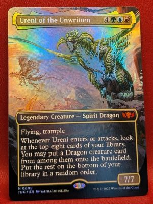 FOIL Ureni of the Unwritten (Borderless) from Commander: Tarkir: Dragonstorm Magic the Gathering Proxy