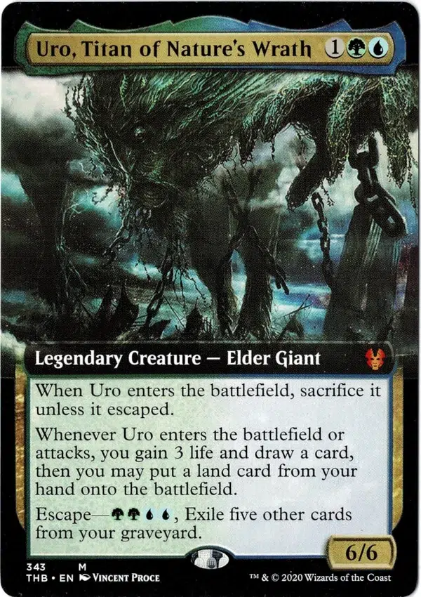 Uro Titan Of Natures Wrath Ext Art 1 Magic the Gathering Proxy