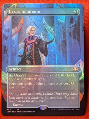 FOIL Urza's Incubator (Borderless) from Ravnica Remastered Magic the Gathering Proxy