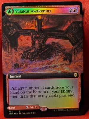 FOIL Valakut Awakening (Extended Art) from Zendikar Rising Magic the Gathering Proxy