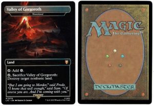 Valley of Gorgoroth (Wasteland) from Commander: The Lord of the Rings: Tales of Middle-earth Magic the Gathering Proxy