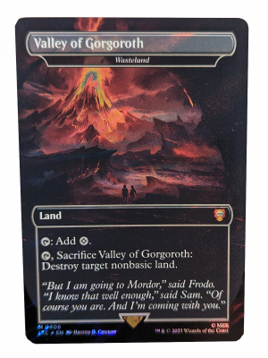SURGE FOIL Valley of Gorgoroth - Wasteland from Commander: The Lord of the Rings: Tales of Middle-earth Proxy