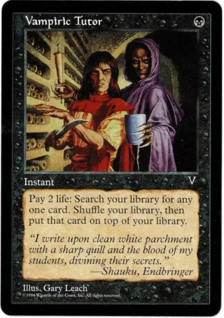 Vampiric Tutor Visions Magic the Gathering Proxy