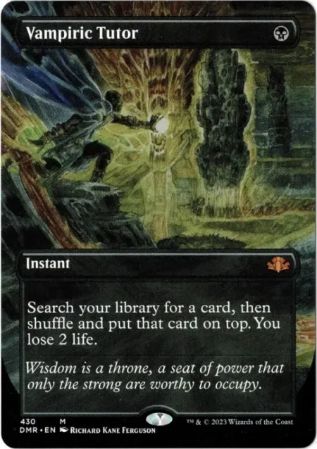 Vampiric Tutor Borderless Magic the Gathering Proxy
