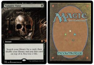 Vampiric Tutor (Extended Art) from Commander Legends Magic the Gathering Proxy