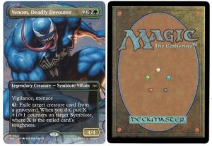 Venom, Deadly Devourer from Marvel's Spider-man Magic the Gathering Proxy