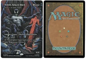 Venom, King in Black (Skithiryx, the Blight Dragon) (Borderless) from Marvel Universe Eternal-Legal Magic the Gathering Proxy