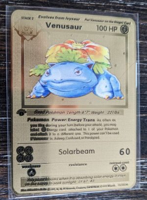 GOLD Venusaur metal collector's Replica