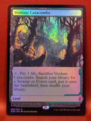 FOIL Verdant Catacombs from Zendikar Rising Expedition Magic the Gathering Proxy