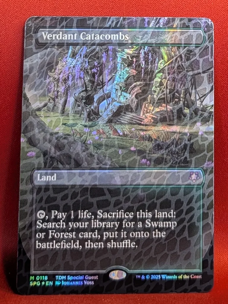 DRAGONSCALE FOIL Verdant Catacombs (Borderless) from Special Guests Magic the Gathering Proxy