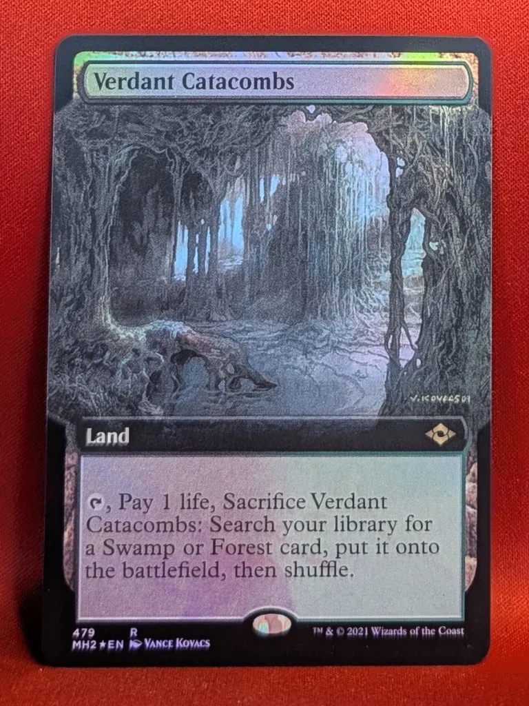 FOIL Verdant Catacombs (Extended Art) from Modern Horizons 2 Magic the Gathering Proxy