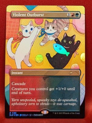 FOIL Violent Outburst from Secret Lair Drop Magic the Gathering Proxy