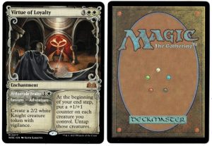 Virtue of Loyalty (Showcase) from Wilds of Eldraine Magic the Gathering Proxy