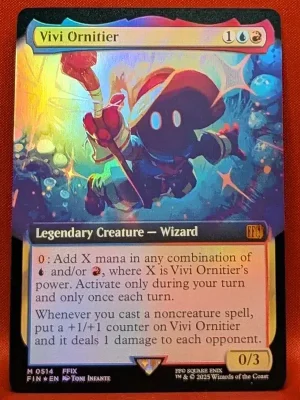 FOIL Vivi Ornitier (Extended Art) from FINAL FANTASY Magic the Gathering Proxy