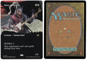 Voice of Victory (Borderless) from Tarkir: Dragonstorm Magic the Gathering Proxy
