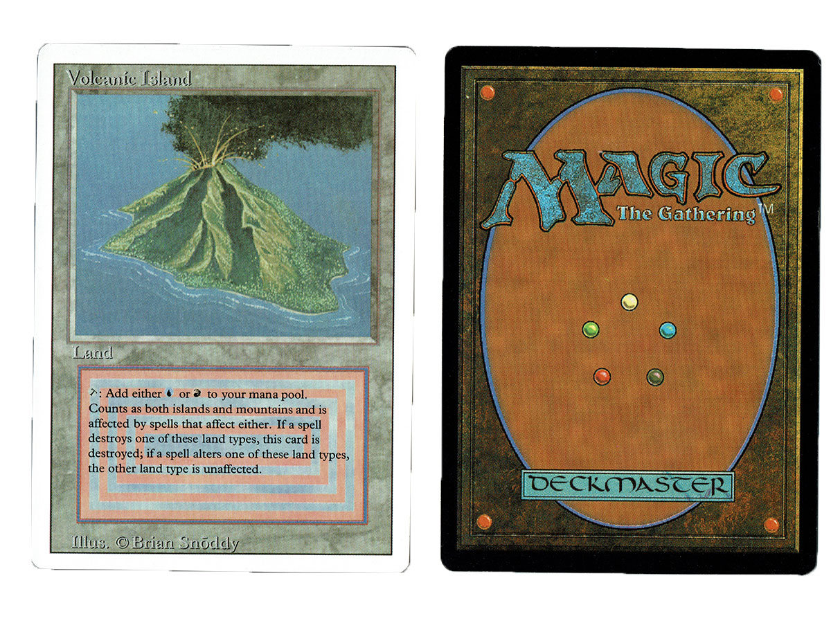 Volcanic Island from Revised Magic the Gathering MTG Proxy Card