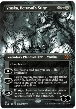 Vraska Betrayals Sting Borderless Magic the Gathering Proxy