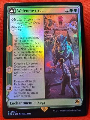 FOIL Welcome to. . . Jurassic Park from Universes Beyond: Jurassic World Collection Magic the Gathering Proxy
