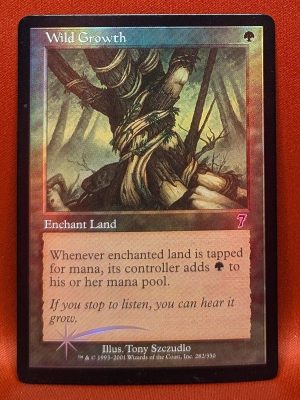 FOIL Wild Growth from 7th Edition Magic the Gathering Proxy