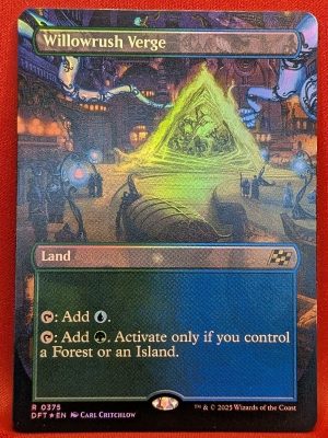 FOIL Willowrush Verge (Borderless) from Aetherdrift Magic the Gathering Proxy