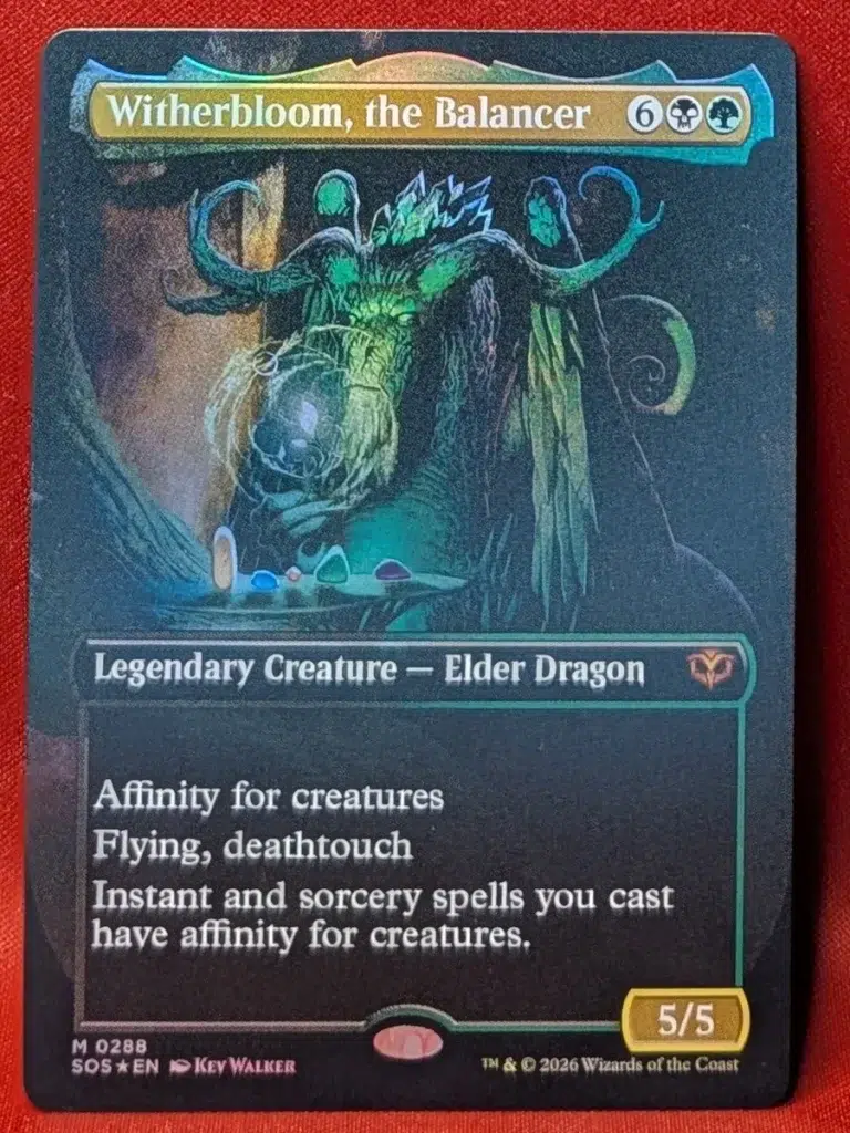 FOIL Witherbloom, the Balancer (Borderless) from Secrets of Strixhaven Magic the Gathering Proxy