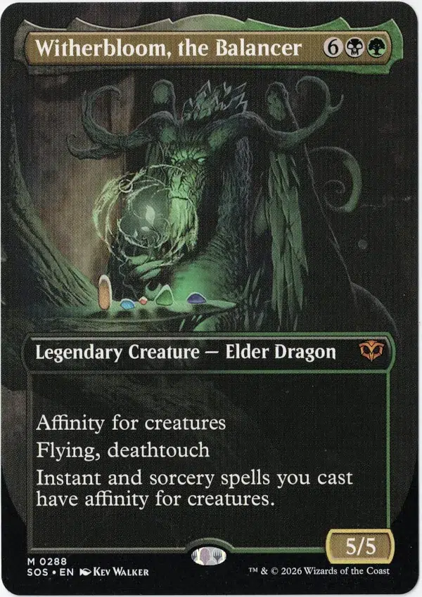Witherbloom, the Balancer (Borderless) from Secrets of Strixhaven Magic the Gathering Proxy