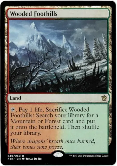 Wooded Foothills Khans Magic the Gathering Proxy