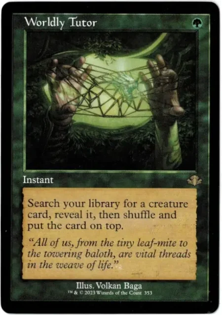 Worldly Tutor Retro Magic the Gathering Proxy