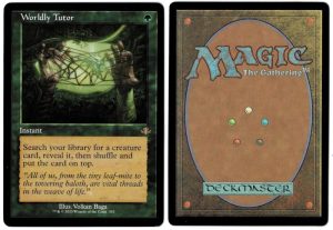 Worldly Tutor (Retro Frame) from Dominaria Remastered Magic the Gathering Proxy