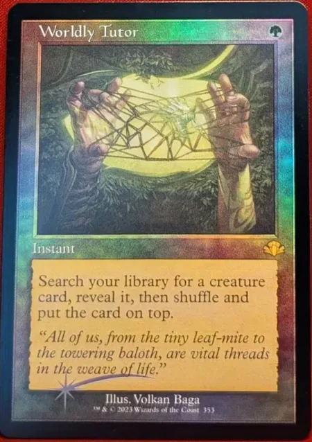 Worldly Tutor Retro Foil Magic the Gathering Proxy