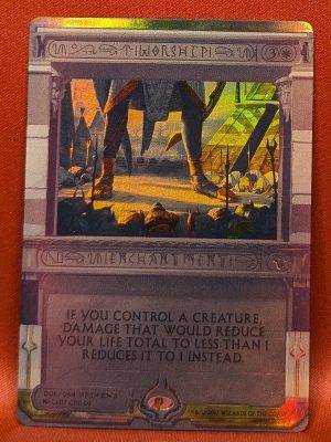 FOIL Worship from Amonkhet Invocations  Magic the Gathering Proxy