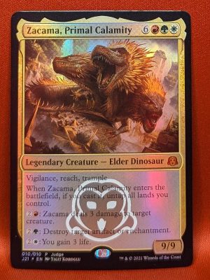 FOIL Zacama, Primal Calamity from Judge Promo Magic the Gathering Proxy