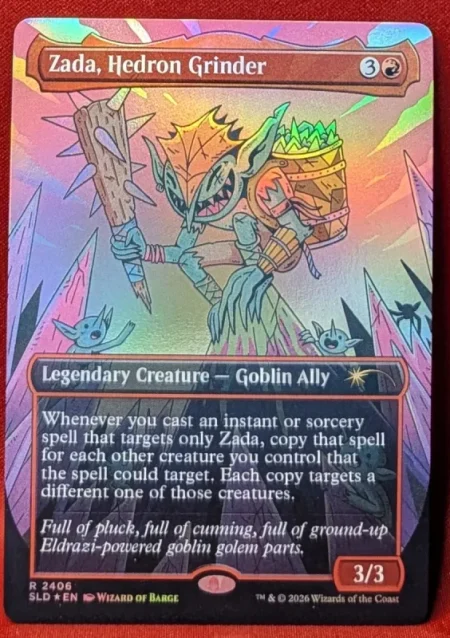 FOIL Zada, Hedron Grinder (2406) from Secret Lair Drop Magic the Gathering Proxy
