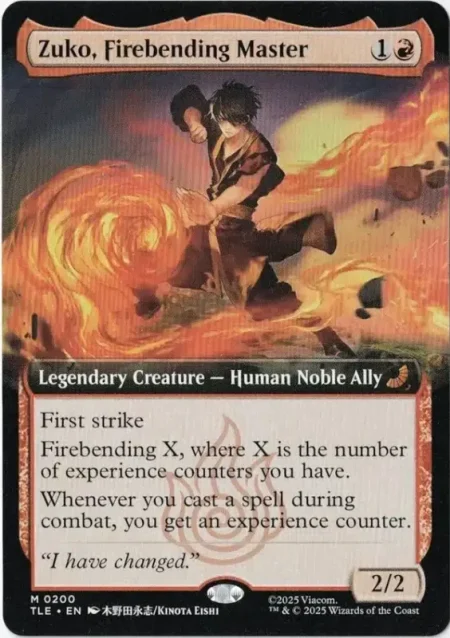 Zuko Firebending Master Magic the Gathering Proxy